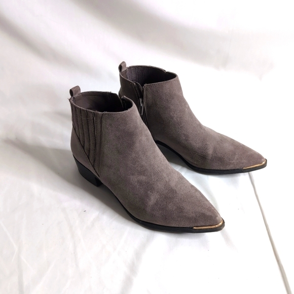 Core Life Taupe Faux Suede Western Boot with Gold detail, Size 7 - Picture 1 of 9